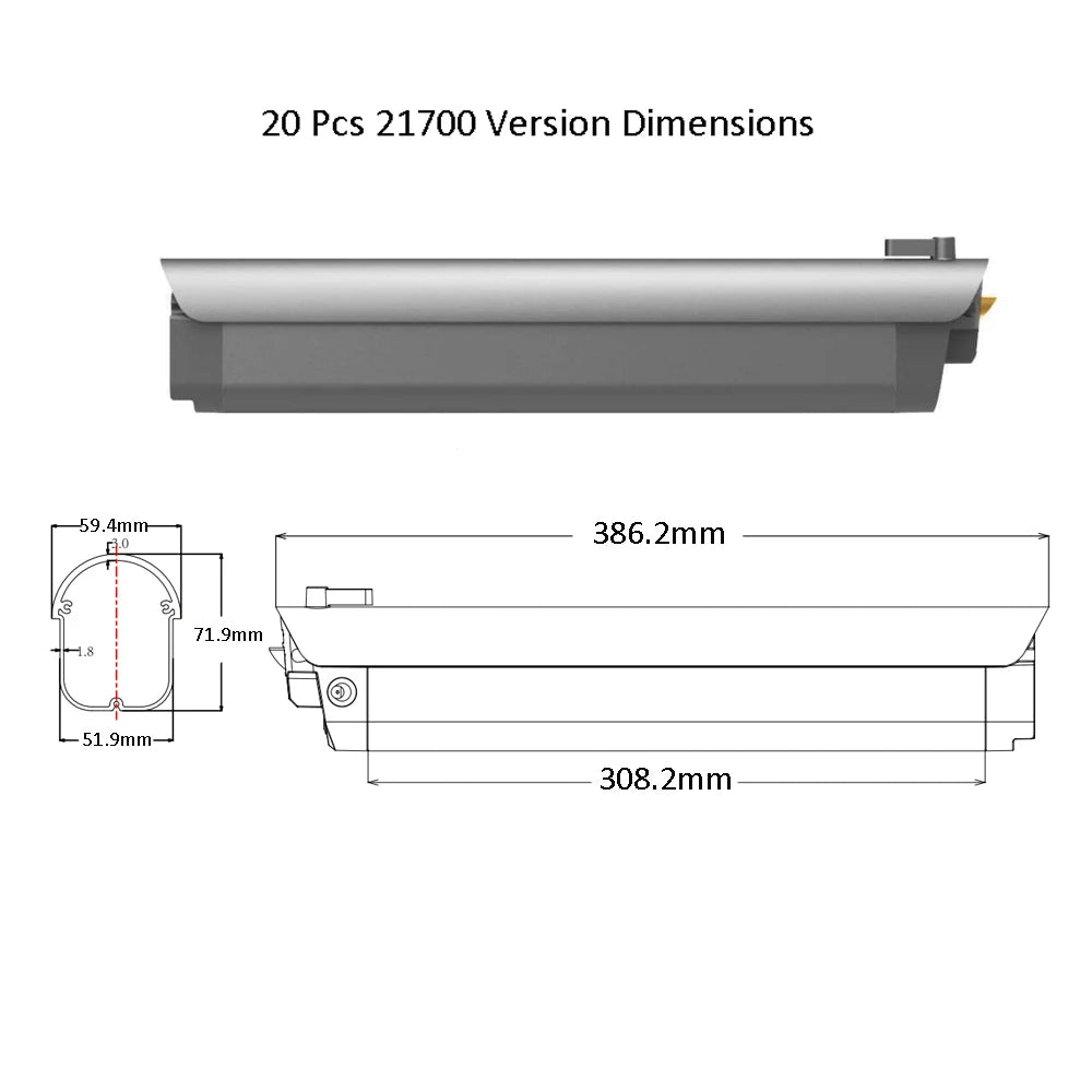 36V 10Ah 48V 10Ah Ebike Lithium Battery HIMO C20 C30 Z16 Z20 ZB20 Folding Electric Bike Bicycle Li-ion Battery