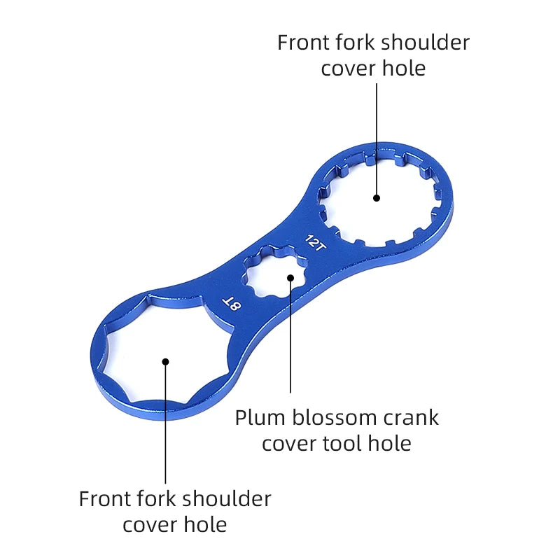 Multifunction MTB Bike Front Fork Install Disassembly Tools Bicycle Front Fork Cap Wrench for XCR/XCT/XCM Bicycle Repair Tool