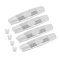 X AUTOHAUX Bike Reflectors Bicycle Warning Reflector for Bike Bicycle 4.49"x1.10"x0.39" ABS White 4pcs