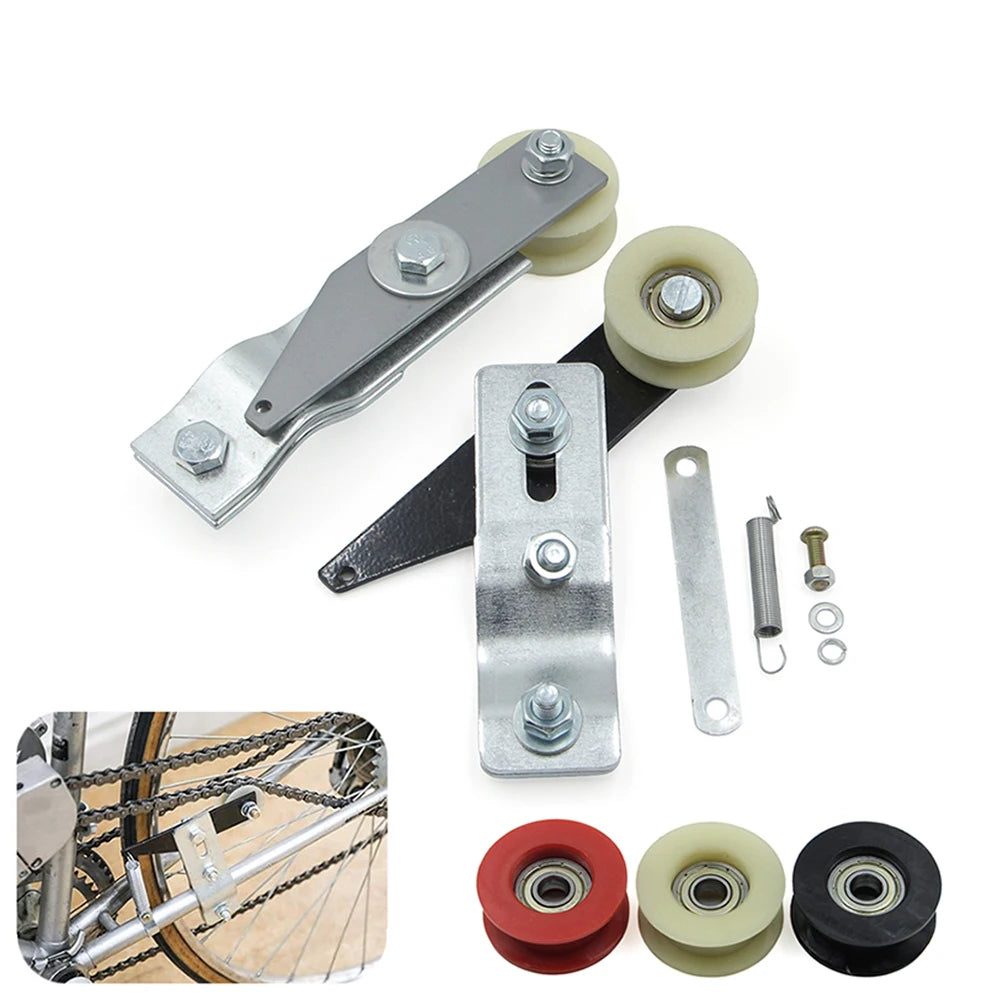 Spring Bearing Chain Idler Tensioner Adjustable Bracket Pulley Kit For 49cc 60cc 66cc 80cc Gas Engine Motorized Bicycle Parts