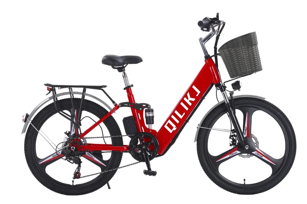 Electric EBIKE City Bike Rear Hub Motor High-Carbon Steel 7-Speed 350W Brushless Pedal-Assist Lithium Battery 60 km 25km/h