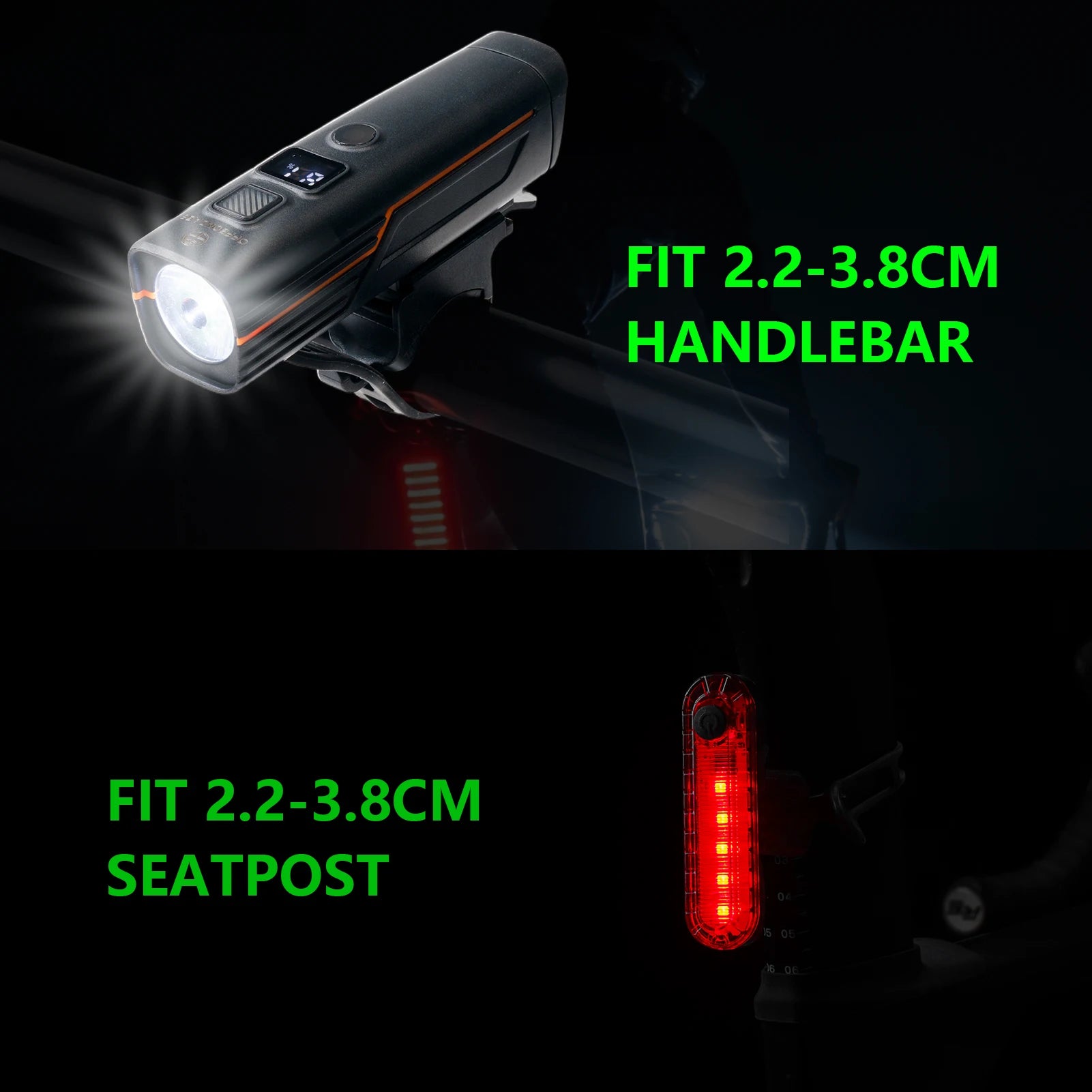 Bicycle Light Waterproof Bike Lamp Type-C Charging MTB Road Cycling Headlights High Lightness Daytime Safety Night Illumination