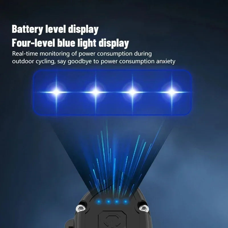 Bright 6 LED Bicycle Headlight Rechargeable Front Light Road Bike Handlebar Flashlight Outdoor Night Riding Cycling Safety Lamp