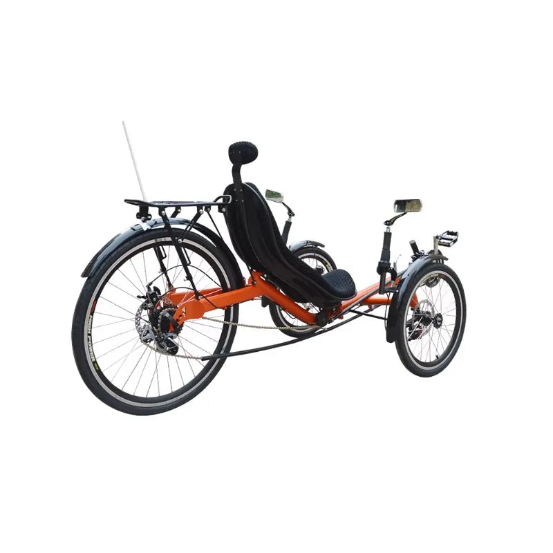 Recumbent Bicycle, 500W Electric Three Wheeled Shock-absorbing Fat Tire Bike, Suitable for Snow, Beach, and Mountain Walking