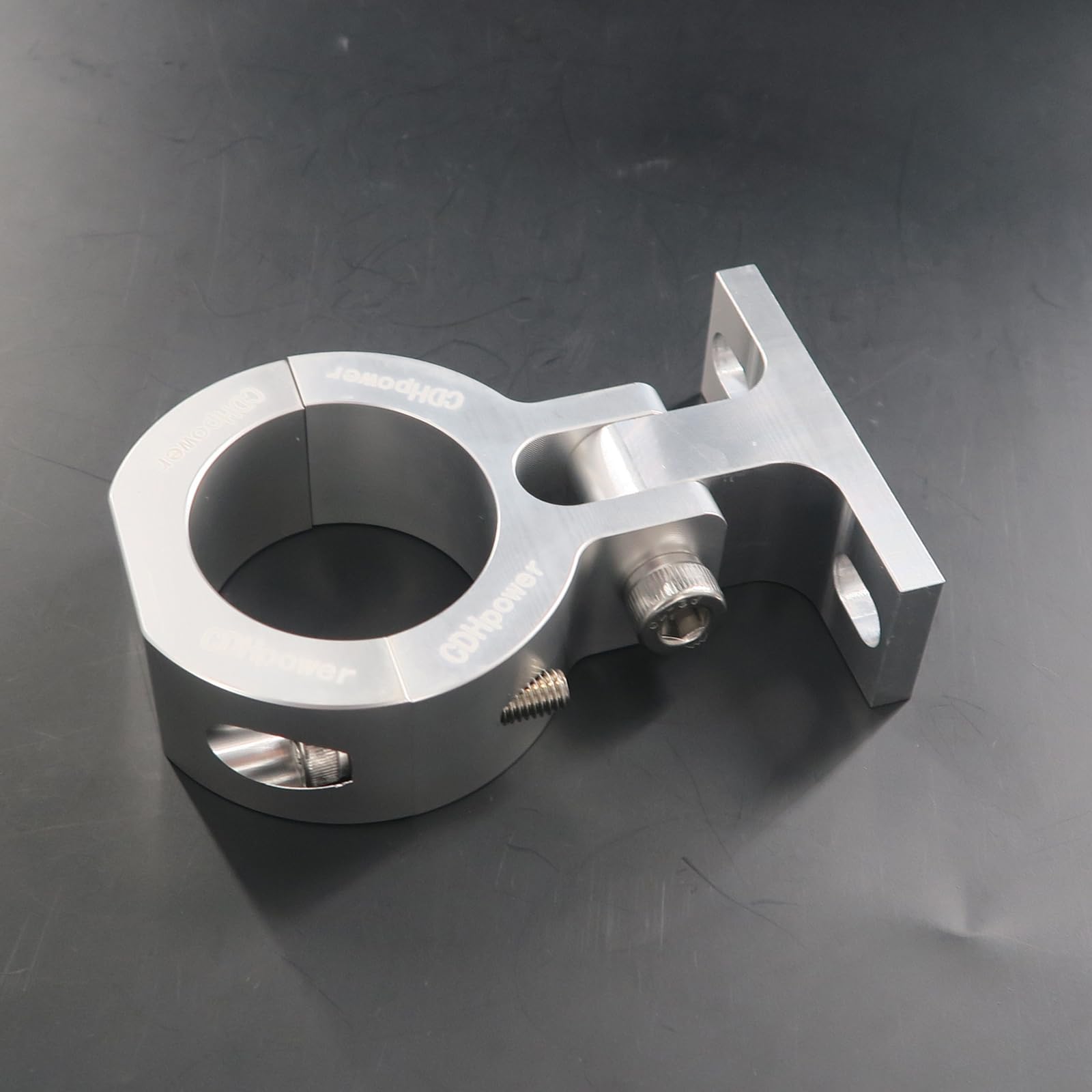 CDHPOWER Imporved Silver CNC Universal Motor Mount-Suit for 3.4L Felt Faker Gas Frame - Gas Motorized Bicycle 48cc/66cc/80cc