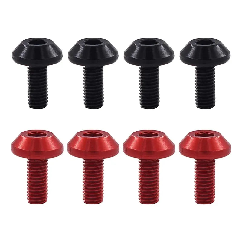 4Pcs High-Strength Aluminum Alloy M5 Bottle Cage Mounting Bolts for Mountain Bikes Road Bicycles and Cycling Accessories