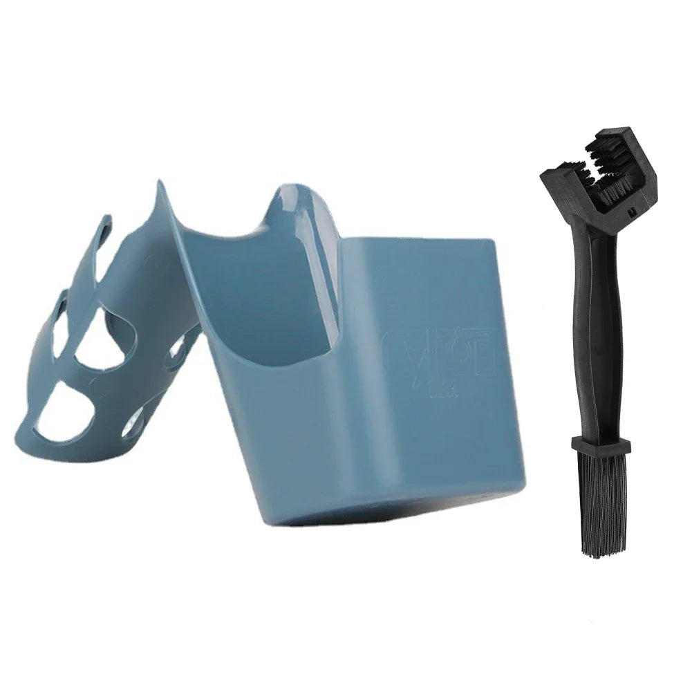 4-in-1 Motorcycle Chain Cleaning Kit Oil Storage Box Anti Spray Scrubber Lubrication Tool for Bike Chain Maintenance
