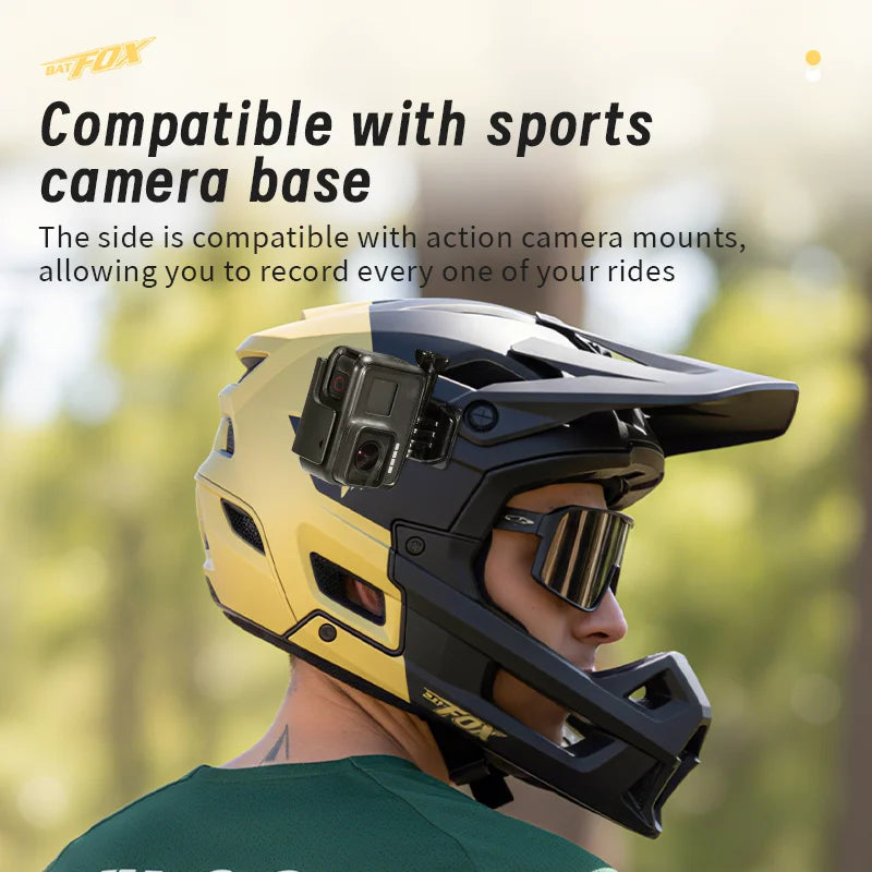 BATFOX Full-Face Enduro Helmet Downhill BMX Full Face Helmet Ultra-Light Airy Safety Certified for Man Women MTB Bike Helmet