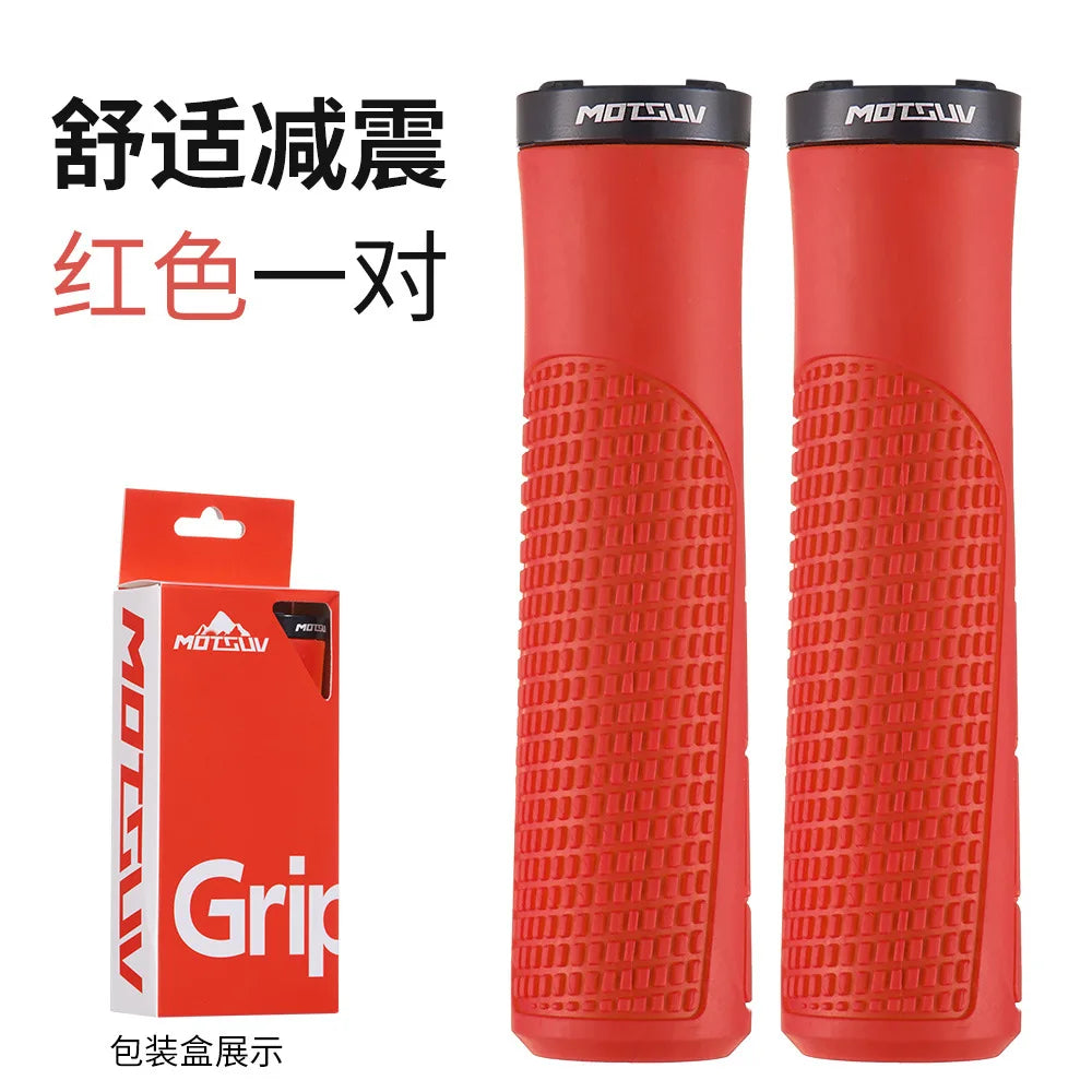 Bike Handlebar Grips Aluminum Single Lock Made of High-Density Rubber Suitable for BMX Mountain Bikes Beach Cruisers Scooters