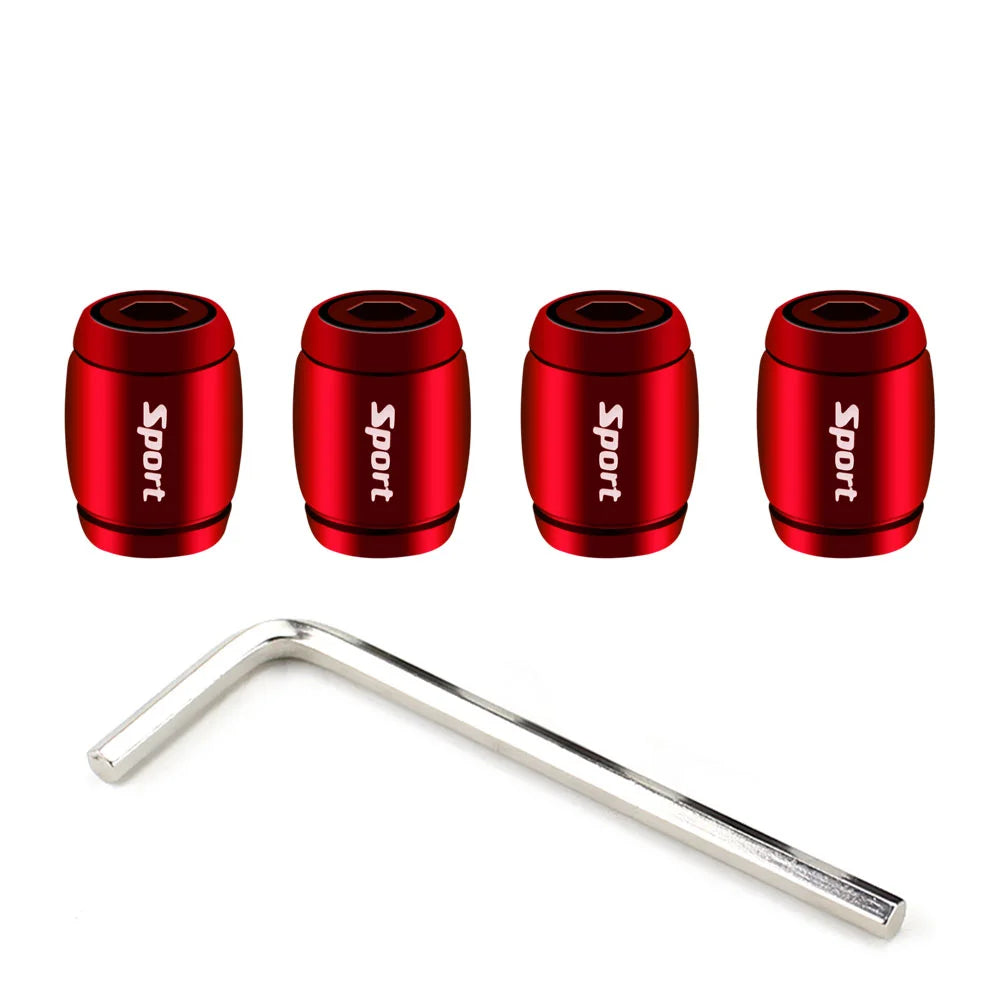 DSYCAR 1Set Anti-theft Sport Tire Valve Dust Caps Dustproof Tire Cap Valve Stem Caps for Cars , Bike, Moto New