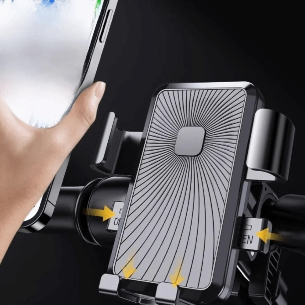 Shock Absorbing Design Bike Handlebar Mobile Holder Fixed Bracket Shockproof Bicycle Phone Mount Practical