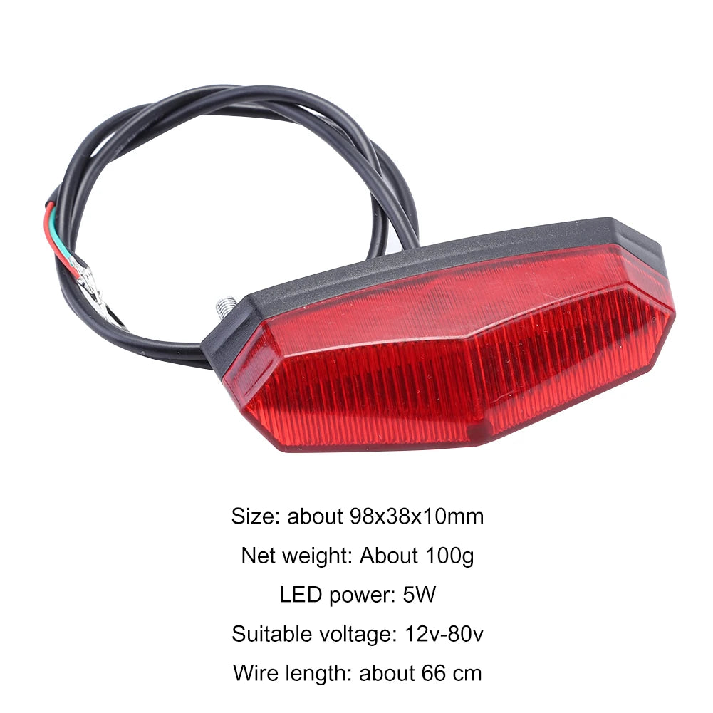 Ebike Front Brake Rear Light 24V 48V Bike Rack Lamp with Horn Headlight Switch Electric Bicycle Turn Tail Light Accessories Set