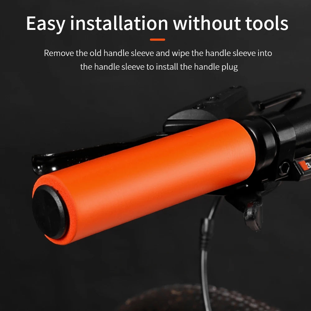 ESLNF Shockproof Thick Sponge MTB Grips Comfortable Soft Silicone Road Bicycle Scooter Handlebar Gripss Bike Parts