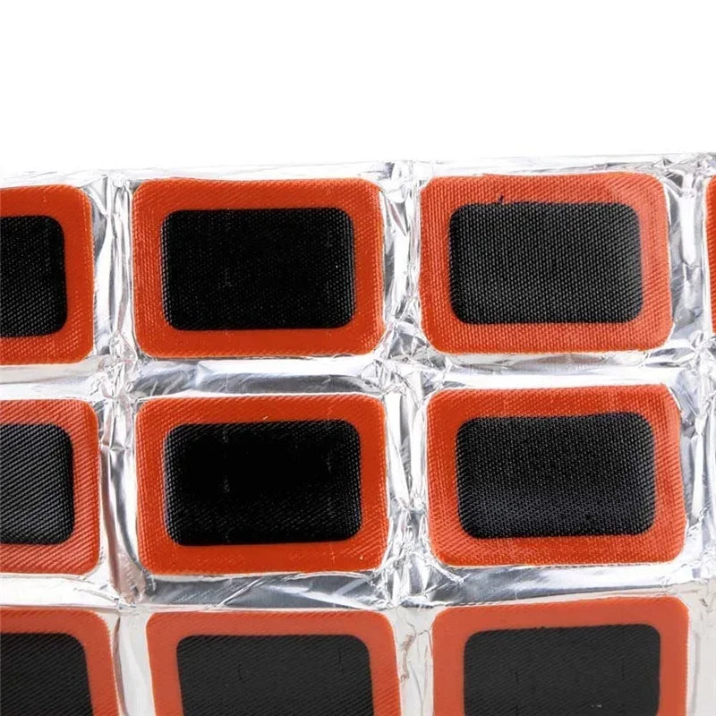 48pcs Bicycle Cold Glue + Glue Bicycle Tire Repair Tool Set Tire Repair Kits Patch Rubber Fetal