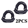 4 Digit Password Cable Lock 59 Inch General Retractable Anti Theft Helmet Bike Scooter Stroller Luggage Outdoor Safety Accessory