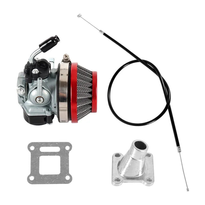 49cc 19mm Carburetor & Air Filter Cable Assembly for 2-Stroke 49cc–80cc Mini Pocket Bike