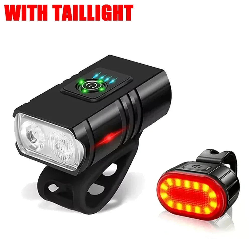 9 LED Bicycle Headlight USB Rechargeable Bike Lamp Super Bright Handlebar Lights Outdoor Waterproof Cycling  Front Light