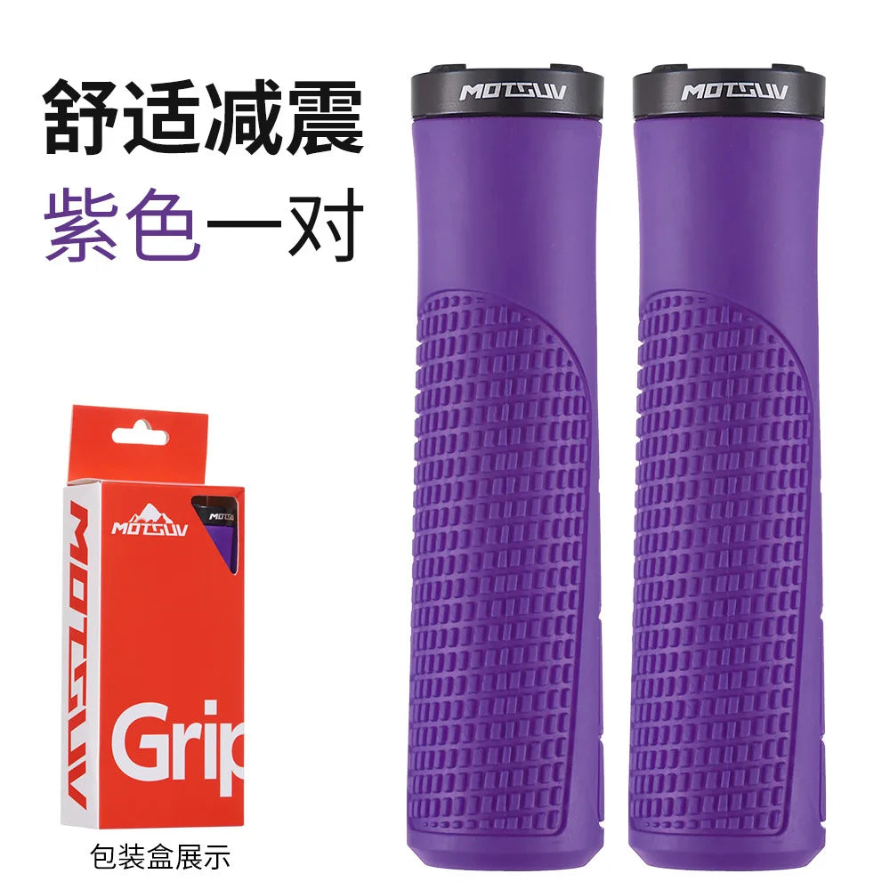 Bike Handlebar Grips Aluminum Single Lock Made of High-Density Rubber Suitable for BMX Mountain Bikes Beach Cruisers Scooters