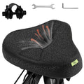 Comfort Oversize Bike Seat for Men Women Wide Noseless Bicycle Seat Cushion Waterproof Memory Foam Bike Saddle Suitable Softness for Peloton Exercise BMX Mountain Road City Bikes and EBikes