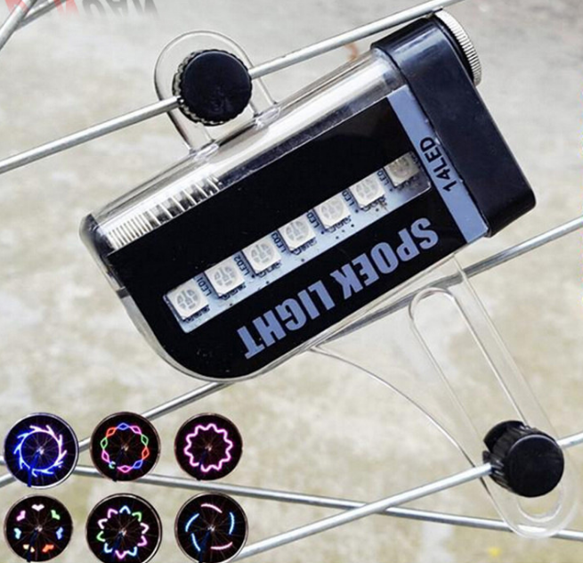 14LED Colorful Steel Wire Light for Bicycle Rims