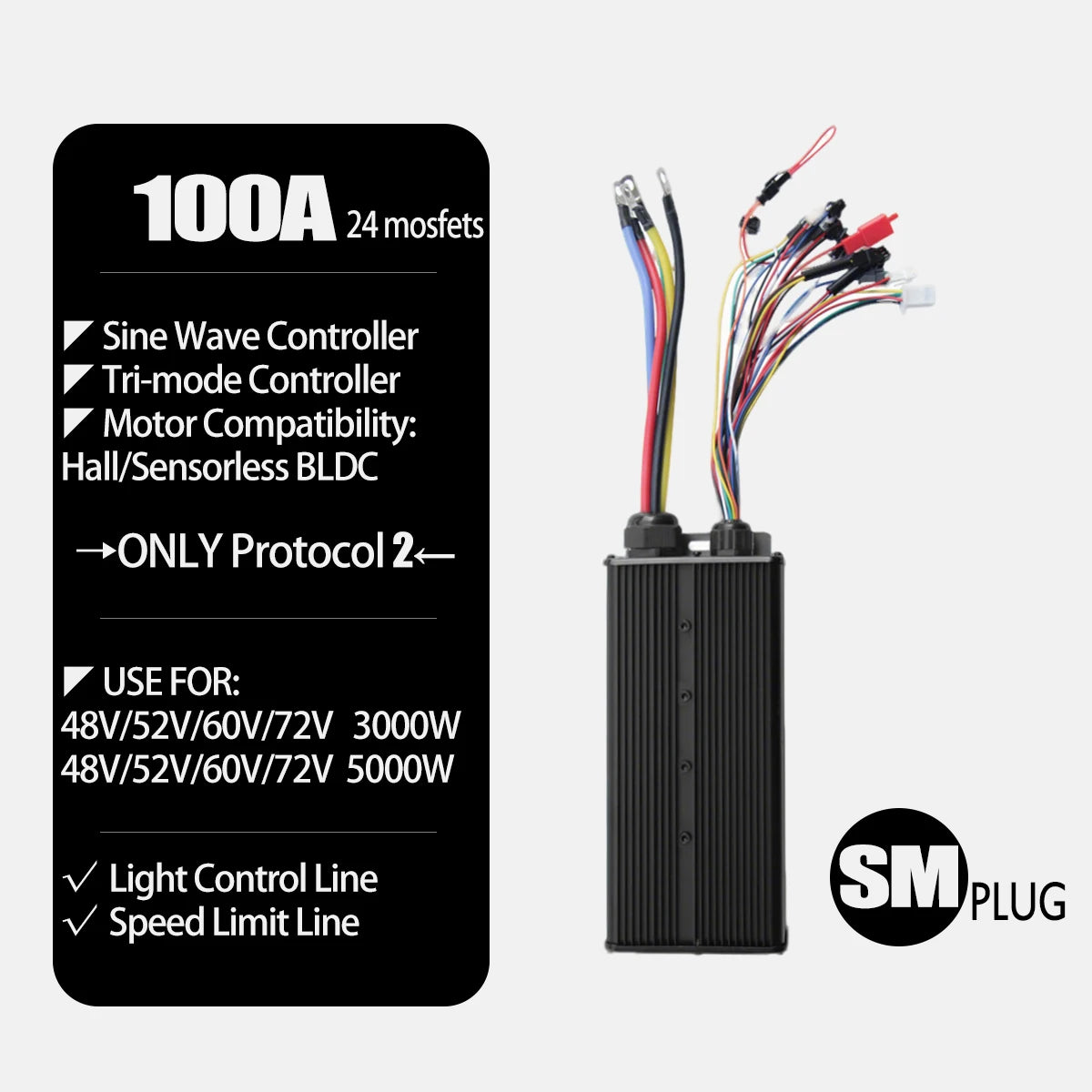 72V 5000W MTX39 E-Bike Conversion Kit – 100km/h Mountain Bike Rear Hub Motor, Tri-Mode Controller & S966 NFC Display