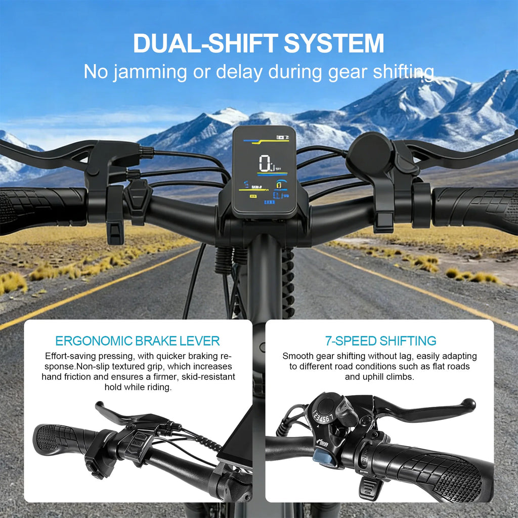 Toofly Electric Bicycle for Adult 26" Mountain ebike with 48V 13Ah Removable Battery 500W Motor