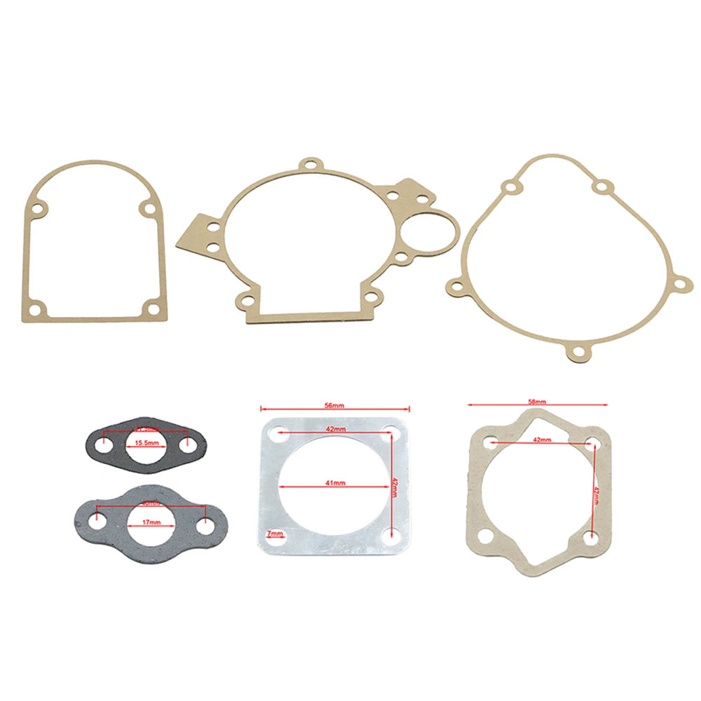Gasket Kit For 2 Stroke 49cc 50cc 60cc 66cc 80cc 100cc Motorized Motorised Bicycle Push Bike Cylinder Crankcase Engine Motor