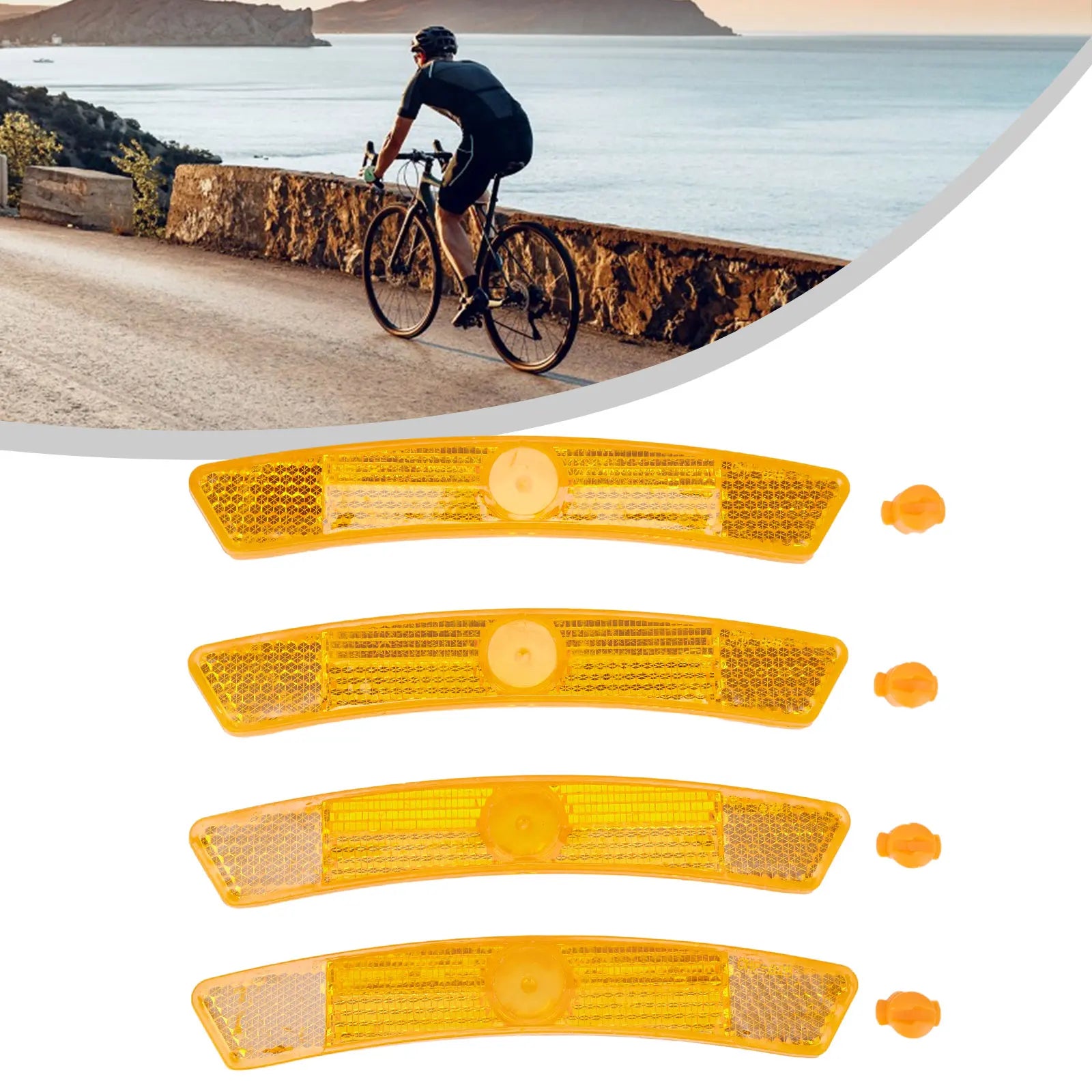 Brand New Bike Spoke Reflectors Road Bike Warn Spoke Safety Reflector Lights Bicycle Wheel Rim Lights Cycling Accessories Parts