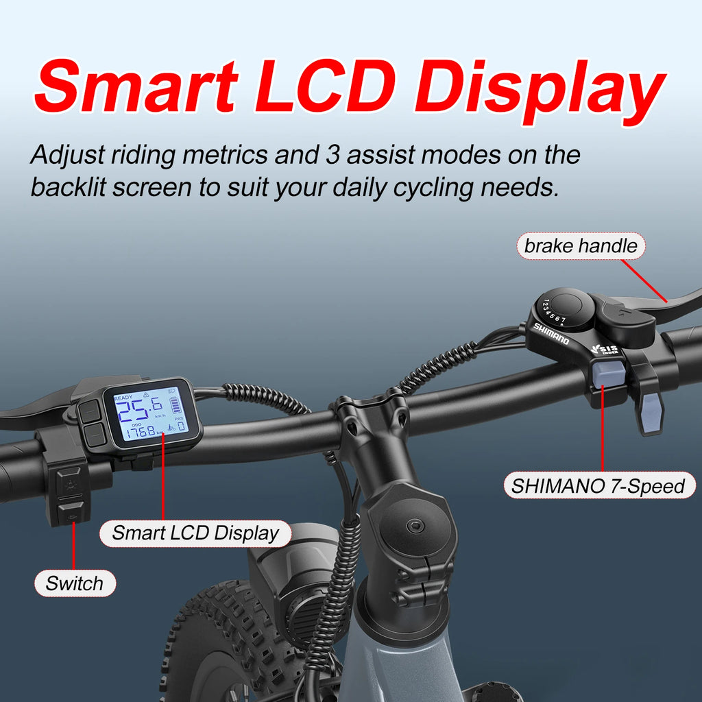 L26 36V 250W Electric Bike 24" Aluminum Alloy Frame E-Bike 7 Speed Smart Pedelec Adult City Electric Bicycle