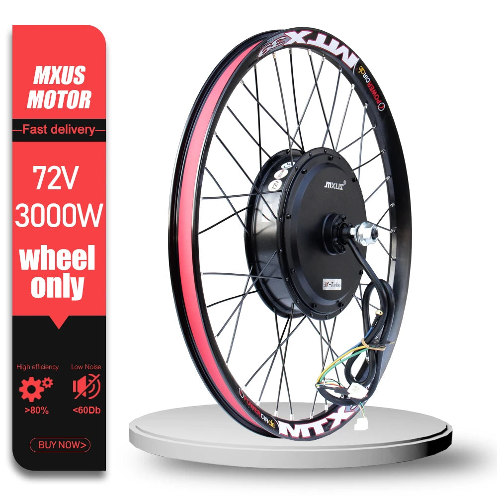 MXUS Electric Bike Conversion Kit 48V 1000W 2000W 72V 3000W MTX Rim Rear Brushless Hub Motor Wheel Drive Engine 26-29 Inch 700C