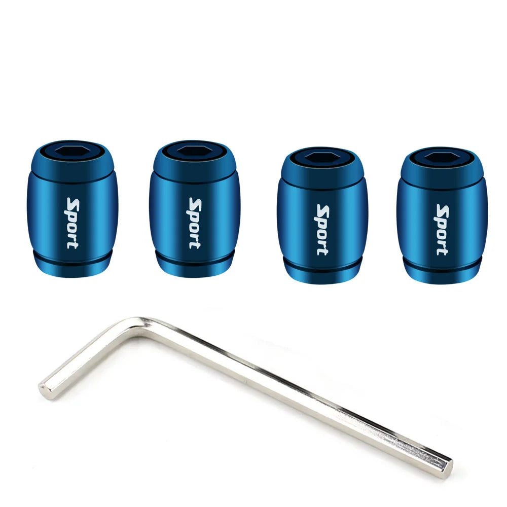 DSYCAR 1Set Anti-theft Sport Tire Valve Dust Caps Dustproof Tire Cap Valve Stem Caps for Cars , Bike, Moto New