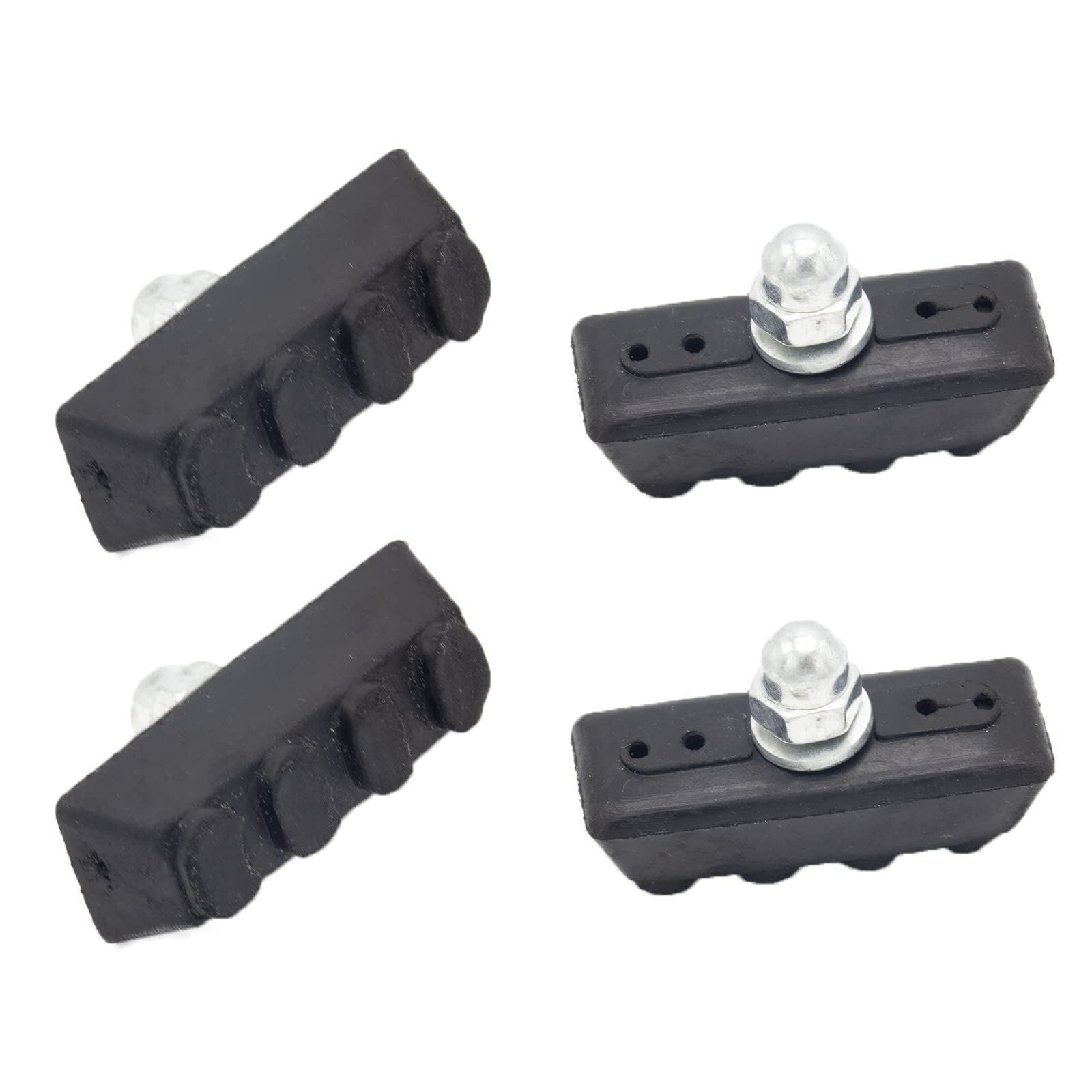 Cheerock 2 Pair Bike Brake Pads Rubber V-Brake Pads for Mountain & Road Bicycles Quiet & Non-Skid Cycling Accessories for Enhanced Safety