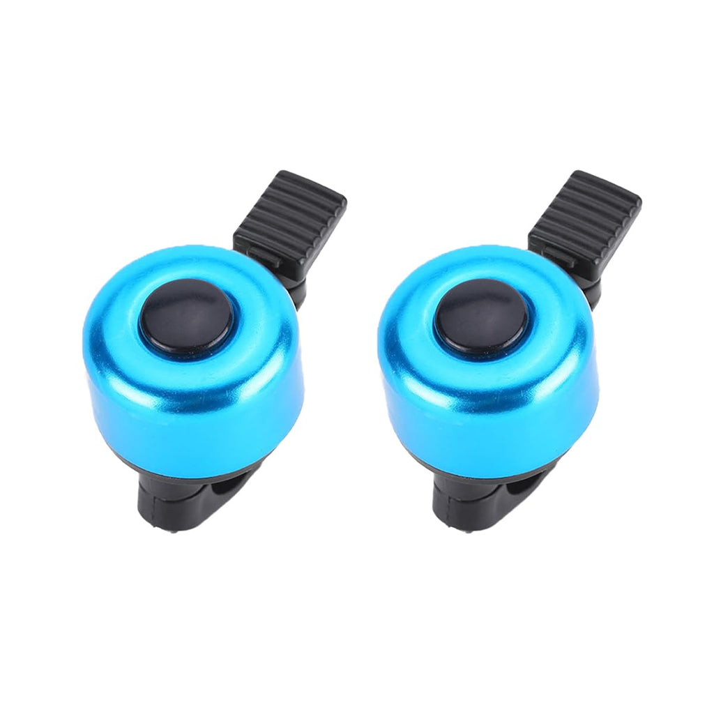 2 Pack Bike Bell Mini Bicycle Bell Thumb Bell for Adults Kids Boys Girls BMX MTB Bicycle Mountain Bike Scooter Folding Bicycle (Blue)