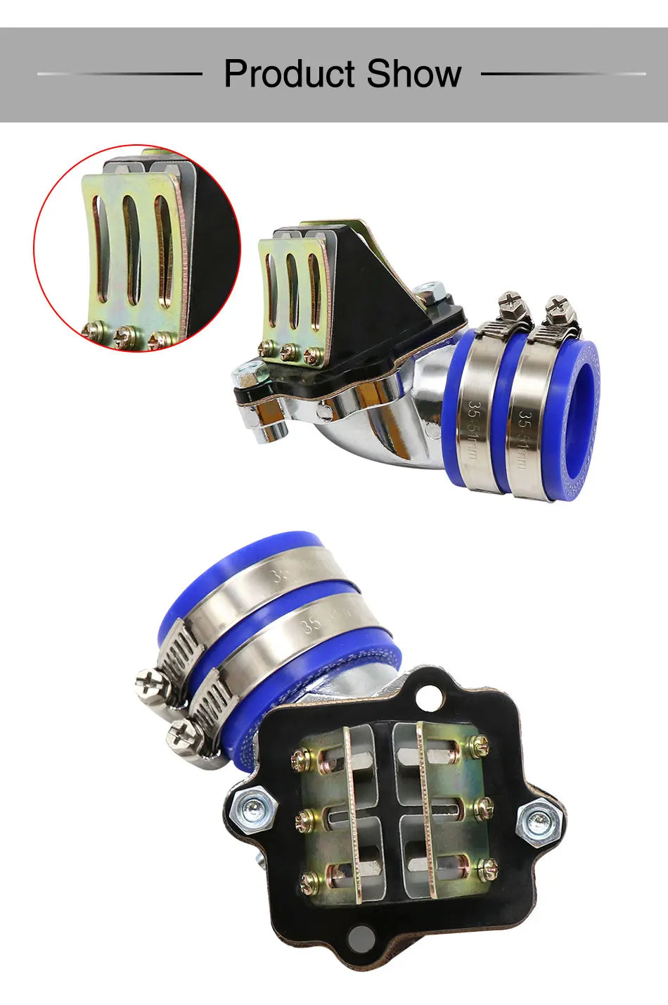 50cc 90cc 2-Stroke Carburetor Intake Manifold Pipe Adapter for Yamaha JOG50 JOG90