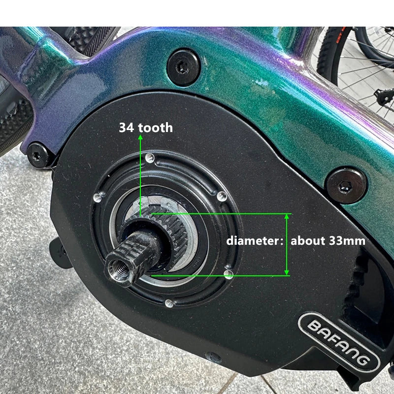 E-bike 42T Mid Motor Chainwheel For E8000 M500/G520 M510/G522 M600/G521 M620/G510 M420/G332 M615/M820 104BCD Conversion Base8FUN