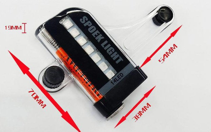 14LED Colorful Steel Wire Light for Bicycle Rims