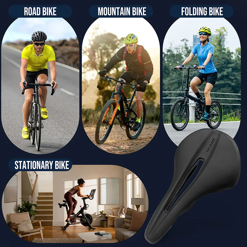 BUCKLOS Vacuum Bicycle Saddle 150mm 160mm Road MTB Seat Cushion Comfortable Hollow Exercise Bike Saddle for Men and Women