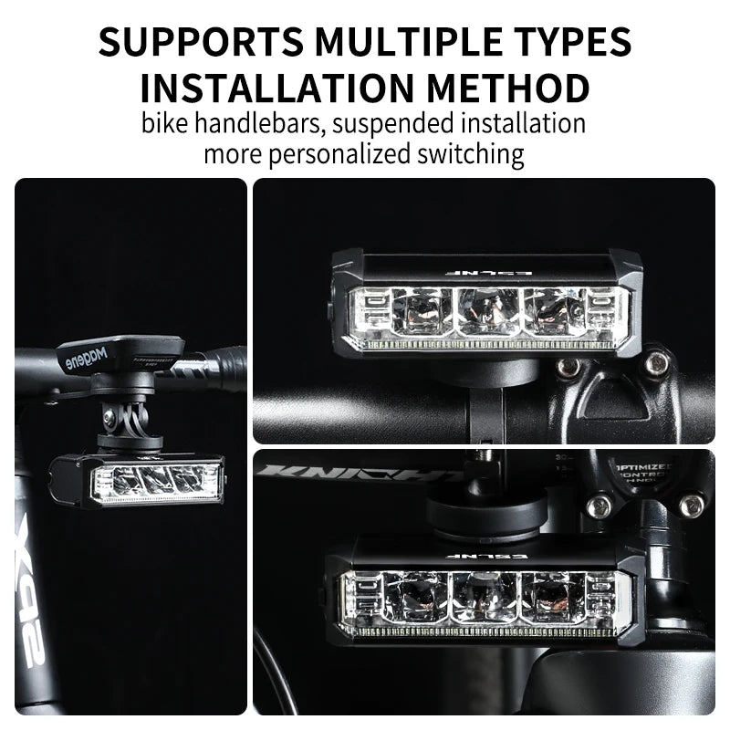 ESLNF 1000 Lumen USB Rechargeable Mtb Bicycle Handlebar Headlight Aluminum Alloy Waterproof Highlight Bike LED Front Light