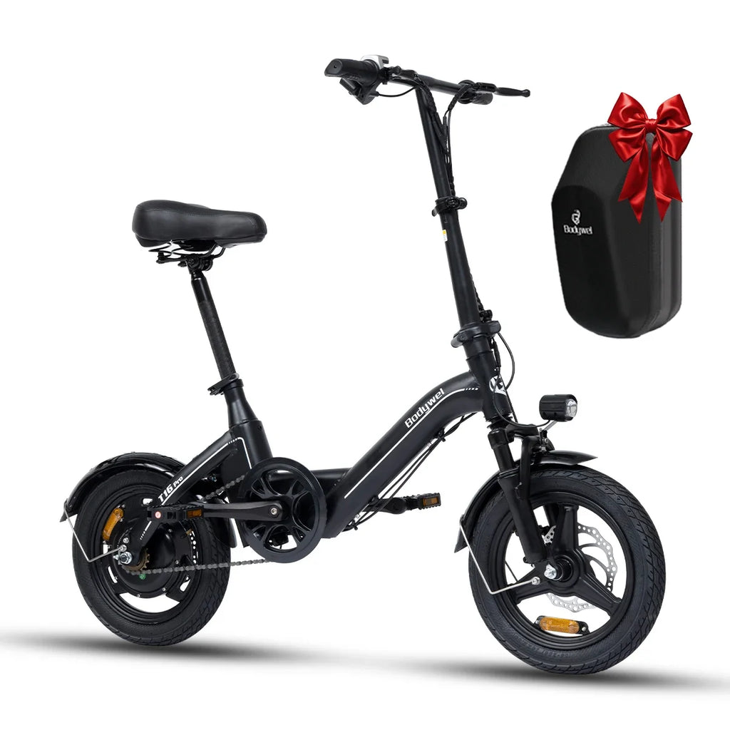 Bodywel T16Pro 14' Folding Electric Bike 36V 10.4Ah Battery UL Certified Commuter Ebike for Adults Mini Electric Bicycle