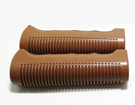 Q029 Bike Grips Retro Vintage Bike City Bicycle Grips Comfortable Classic Old Models Folding Non-slip Rubber Shock Absorbers