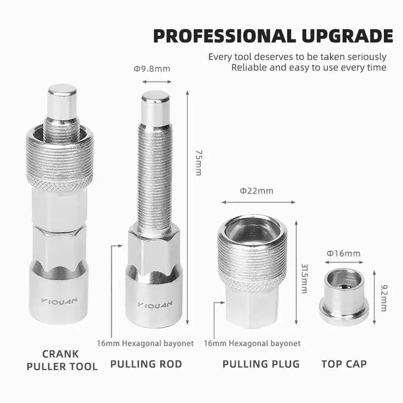 Bicycle Crankset Puller Crank Arm Puller Remover Bike Crank Wheel Extractor Puller Bolt Crankset Pedals Repair Tool