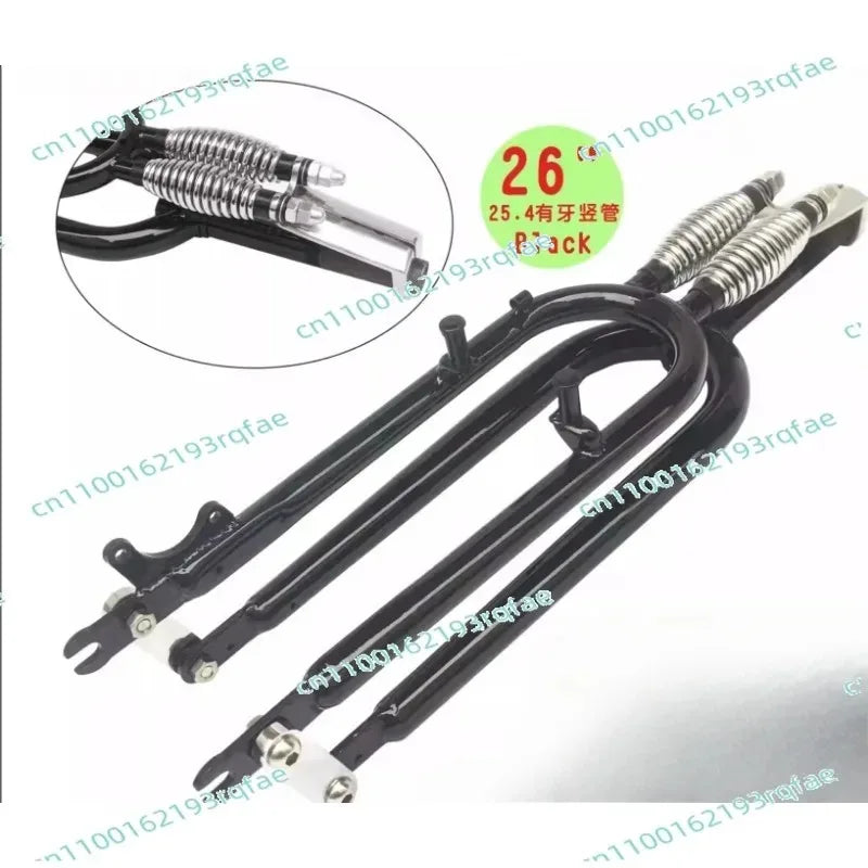 Classic Retro Bicycle Disc Brake Parts Accessory Components Front Fork 20/24/26/29 Bicycle Low Rider Dual Spring