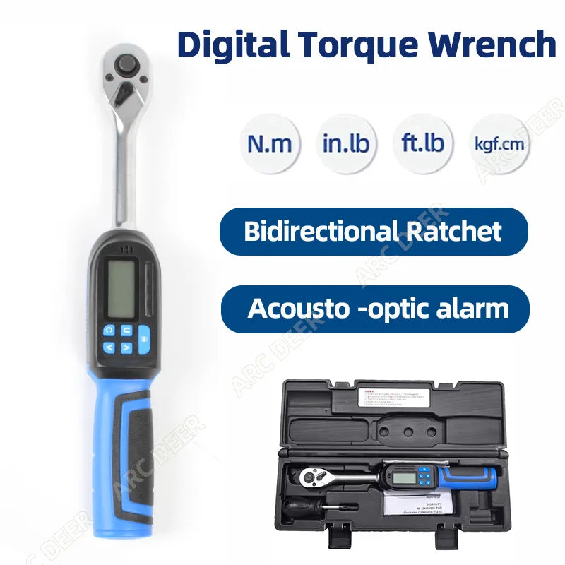 Digital Torque Wrench with Preset Values, Buzzer & LED – Bicycle, Motorcycle & Auto Repair Tool