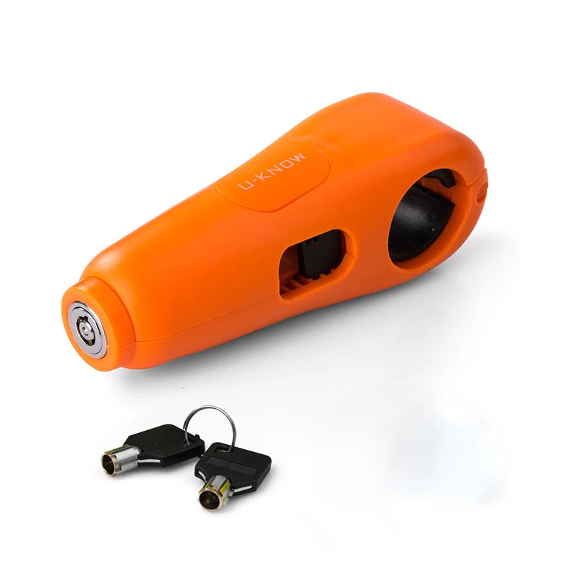 110dB Motorcycle Handlebar Alarm Lock Anti-Theft Brake and Throttle Lock for Scooter E-Bike Bicycle and Electric Vehicle