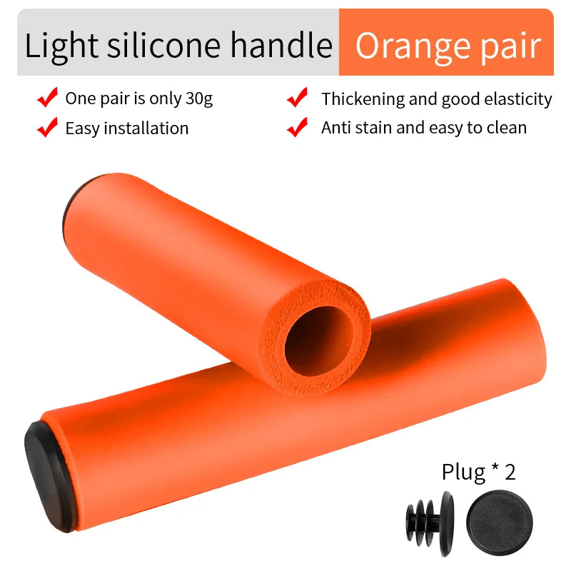 ESLNF Shockproof Thick Sponge MTB Grips Comfortable Soft Silicone Road Bicycle Scooter Handlebar Gripss Bike Parts