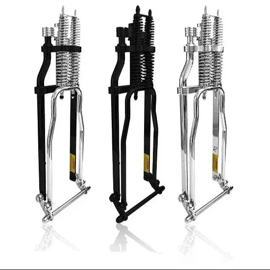 Springer Front Fork For 20/24/26/29 Bikes Lowrider Double Springs Classic Retro Bicycle Disc Brake Part Accessory Component