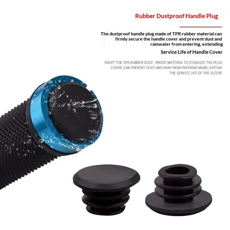 New 1Pair Bike Handlebar Grips Double Lock On Bike Plastic Handle Grip For Folding Bike Beach Cruiser Scooter Riding Equipment