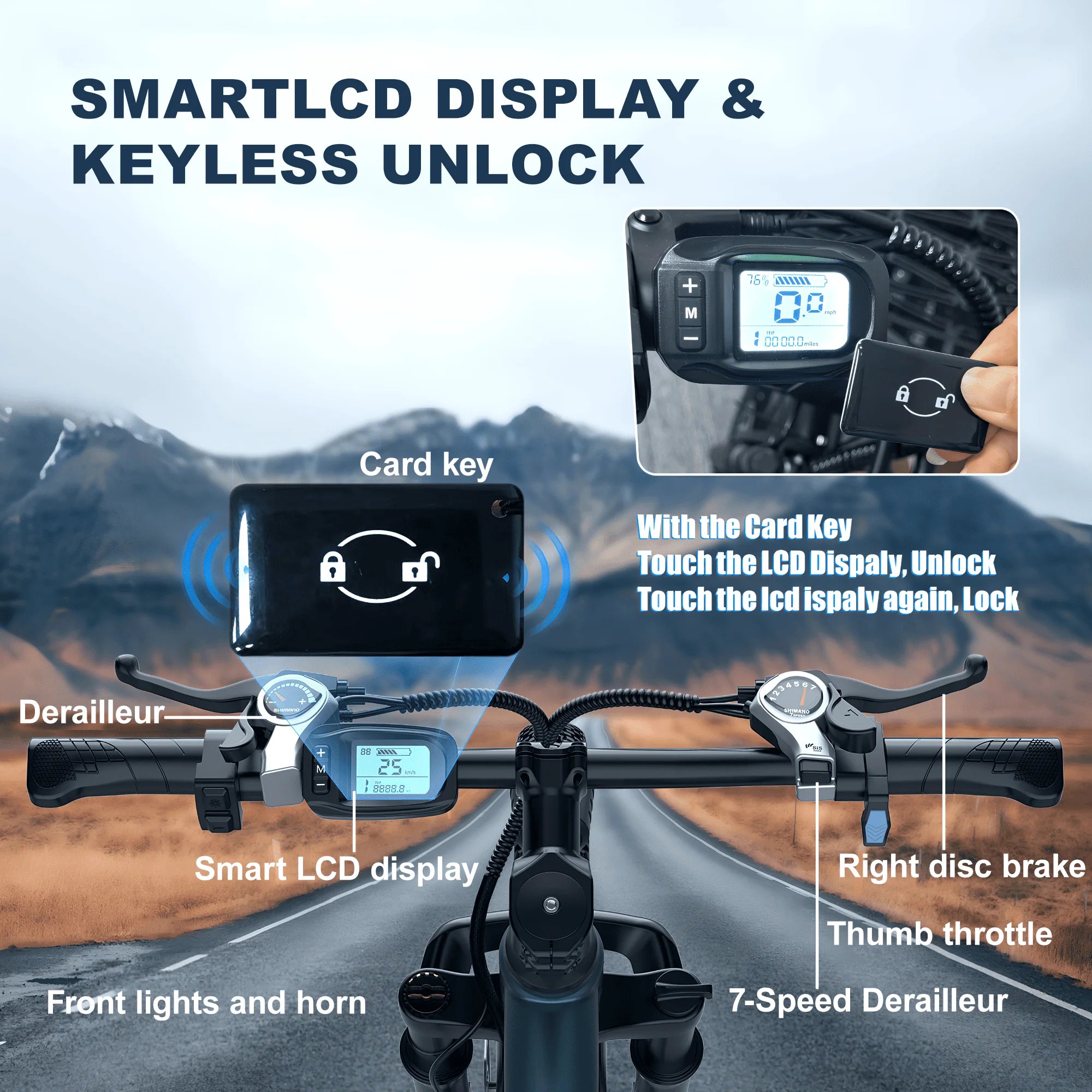 Electric Bike for Adults, 750W Peak Ebike, 40Miles 25MPH Electric Mountain Bike, 24''/26" Adult Electric Bicycle with 36V Battery, 21 Speed, Full Suspension, UL 2849 Certified