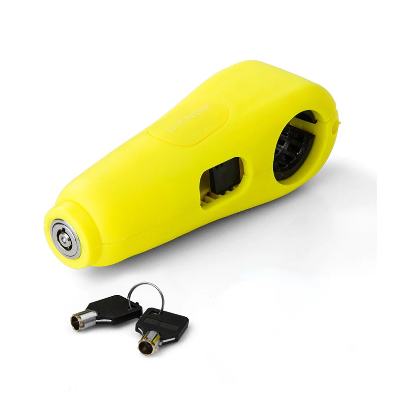 110dB Motorcycle Handlebar Alarm Lock Anti-Theft Brake and Throttle Lock for Scooter E-Bike Bicycle and Electric Vehicle