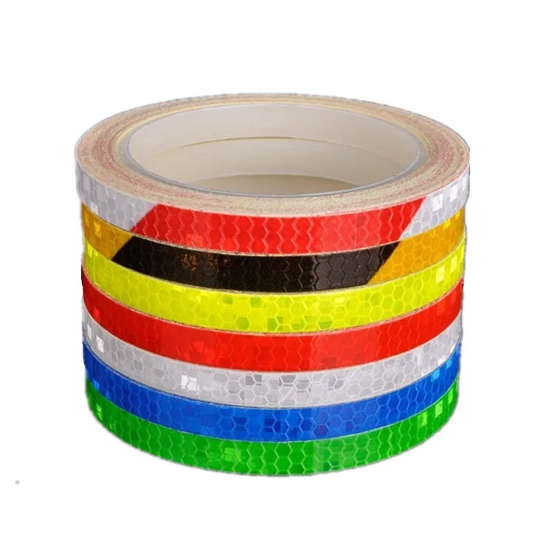Bike Reflective Stickers Motorcycle Bicycle Fluorescent Reflective Tape MTB Cycling Night Safety Decor Bike Accessories 1cmx8m